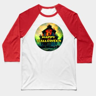 Haunted House Halloween Baseball T-Shirt